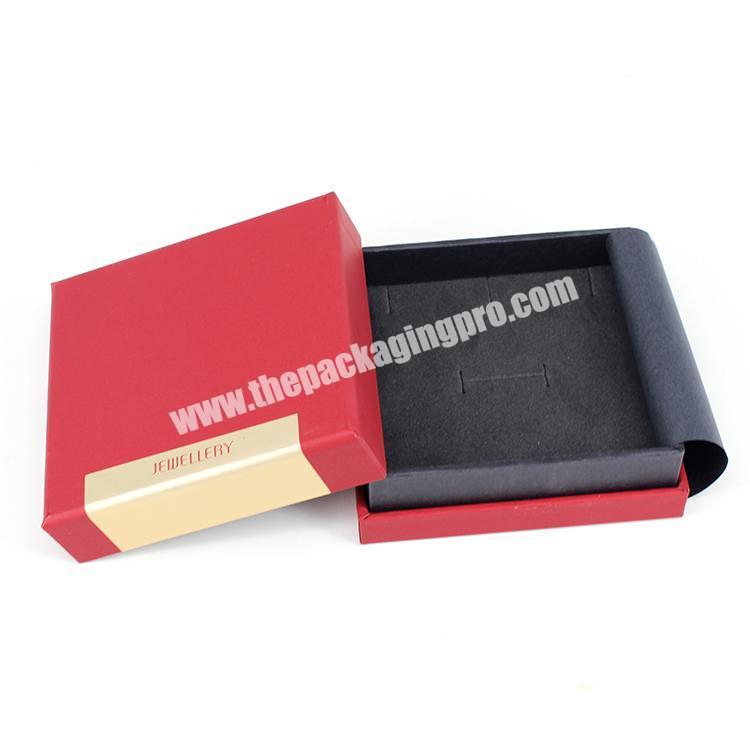 Lid and base shape custom paper small jewelry packaging box for bracelet