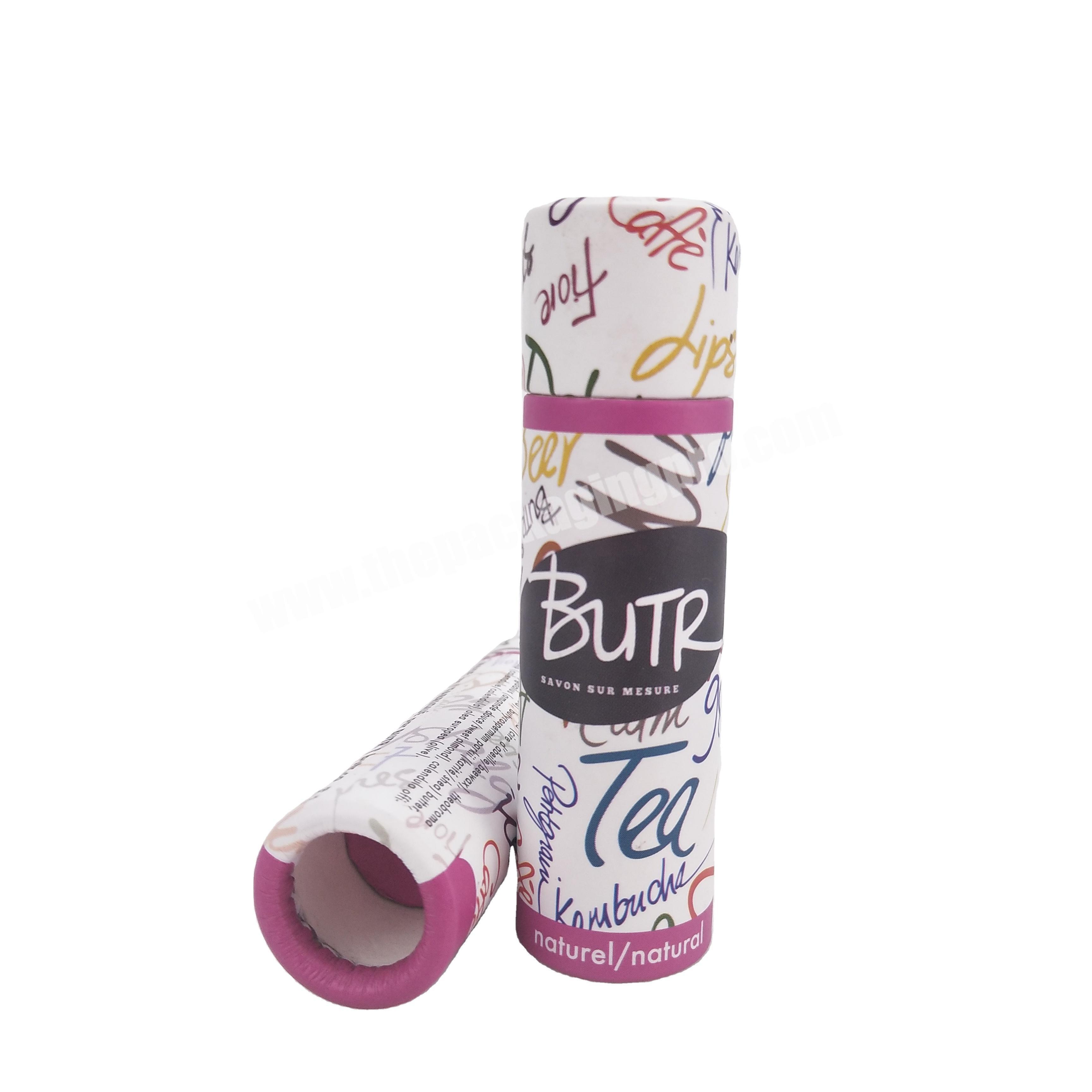 Low price 2.5oz paper deodorant stick container kraft paper push up tube for lip balm