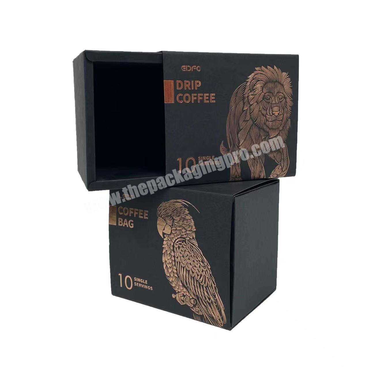 Luxury Cardboard Gift Custom Printed Corrugated Drawer Capsule Coffee Packaging Boxes
