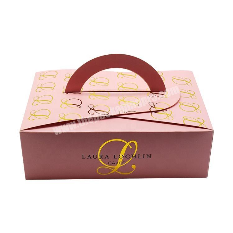 custom logo mini roll cake box two tier pink 4 6 8 10 inch wedding cake boxes