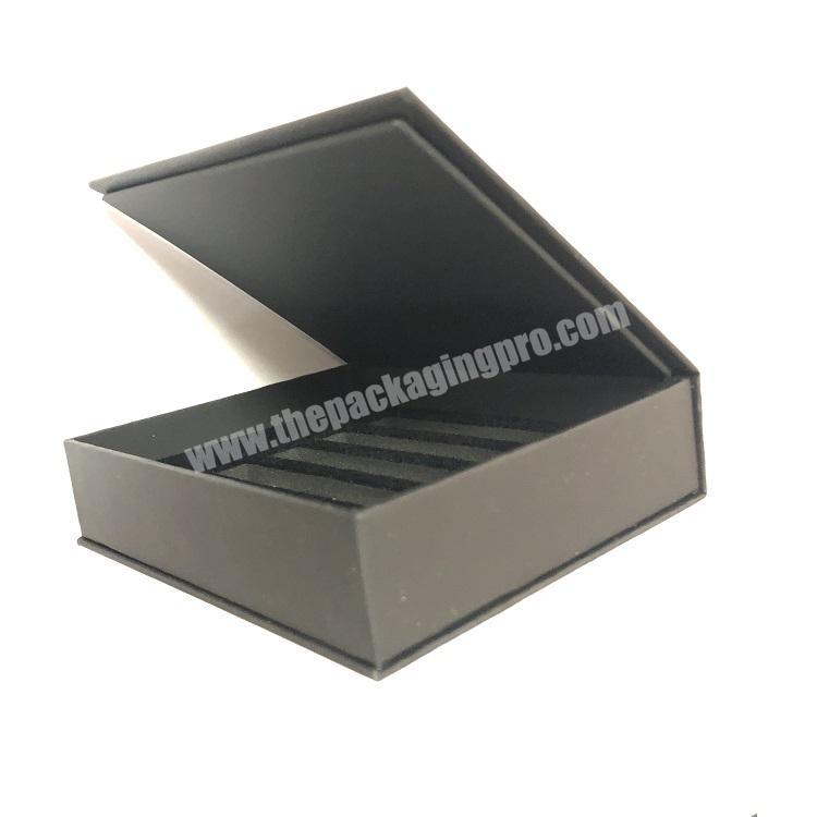 Luxury Custom Logo Printed Recycled Cardboard Packaging Magnetic Closure Black boxes