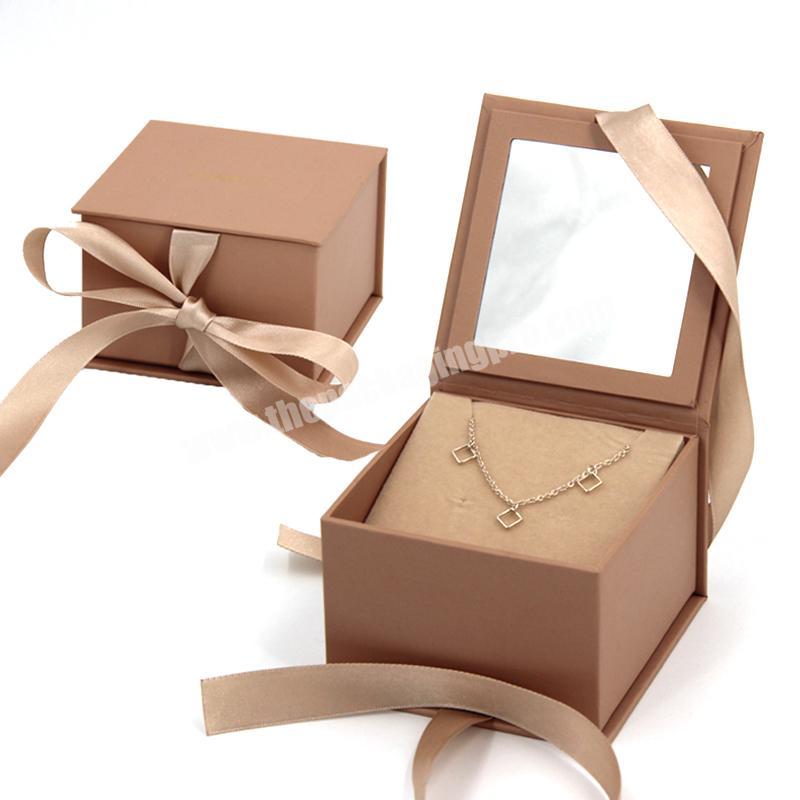 Luxury Custom Logo Wedding Ring Necklace Cardboard Small Watch jewelry Paper Travel Display Box Packaging Boxes