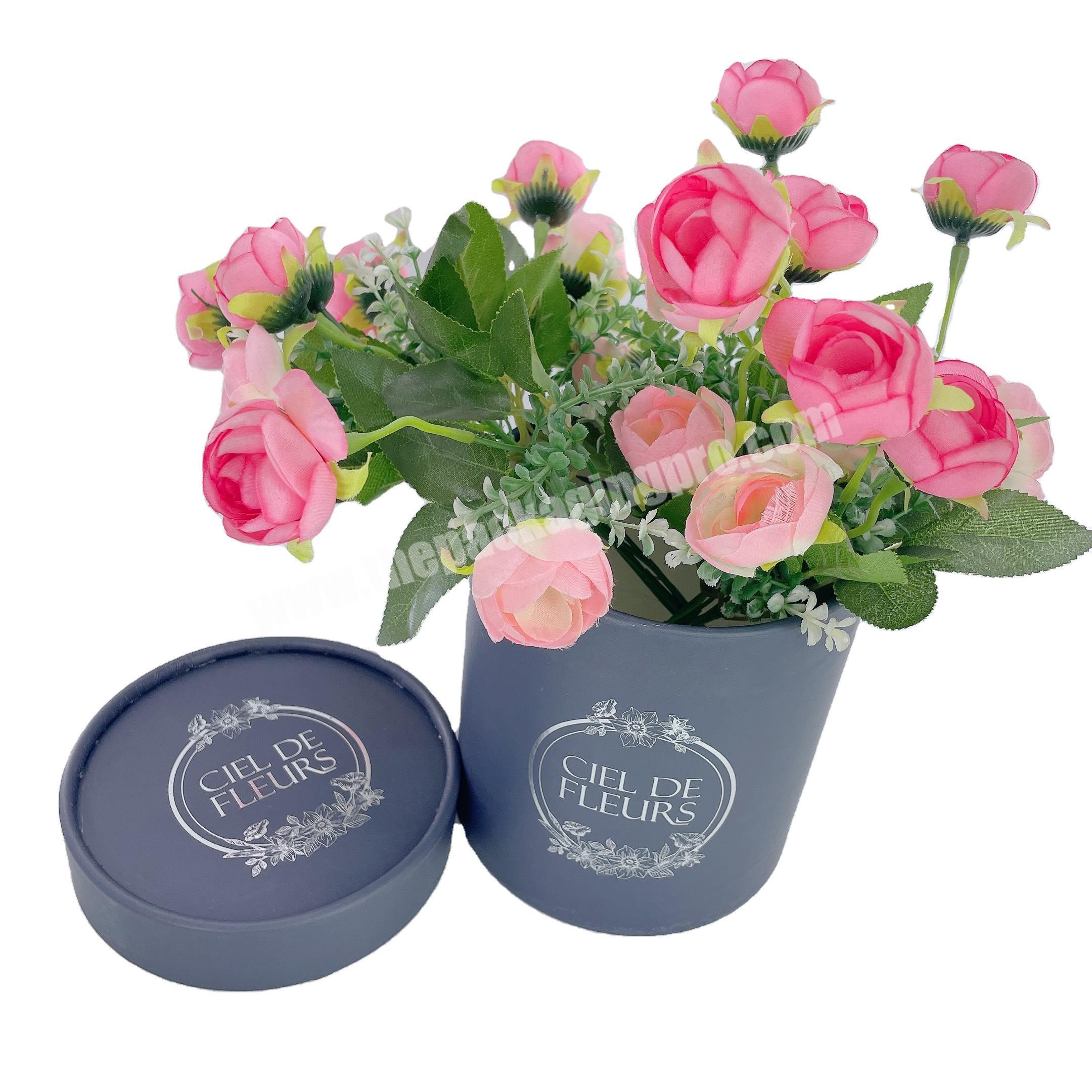 Luxury Custom Paper Tube Rose Flower Boxes Gift Flower Box Packaging