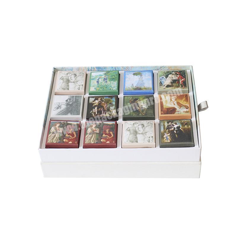 Luxury Customized Sliding Cardboard Paper Packing Box Yearday-gift Blind Box Washi Tape Ecofriendly Drawer Boxes