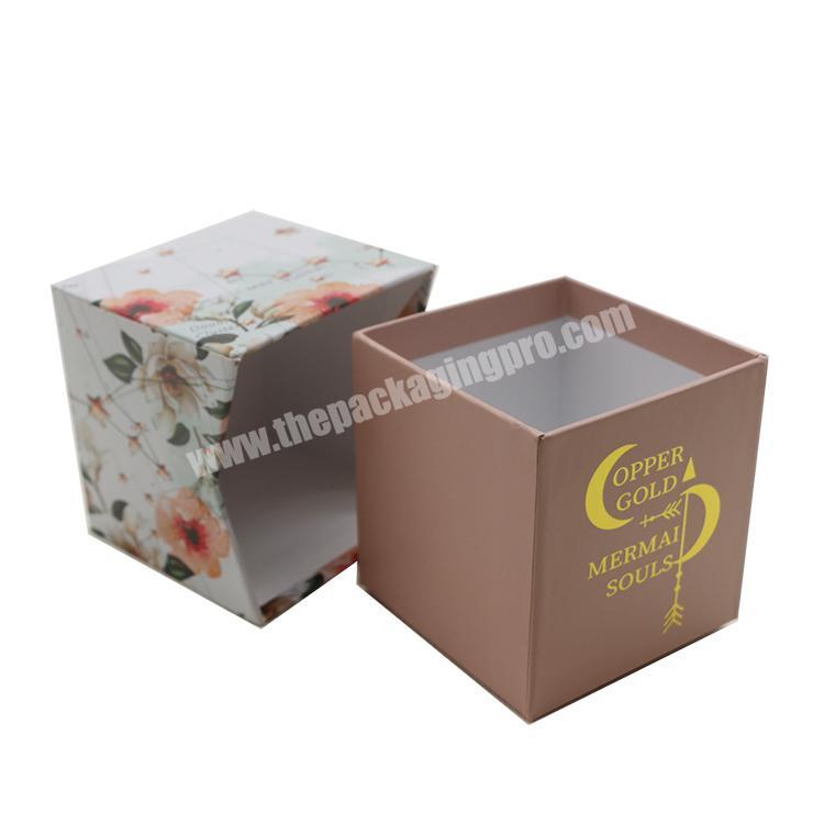 Luxury Design Cardboard Gift Box With Lid Decorative Cardboard Storage Candle Box