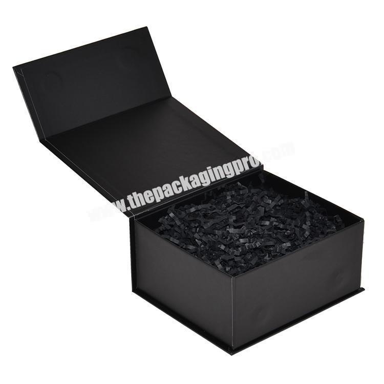Luxury Environmental Protection Wholesale Custom Printed Black Gift Box With Lid