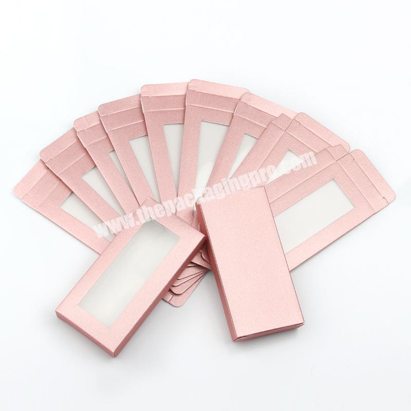 Customizable Lash Packaging Box High Quality Pink Eyelash Box Colored Glitter Eyelash Box