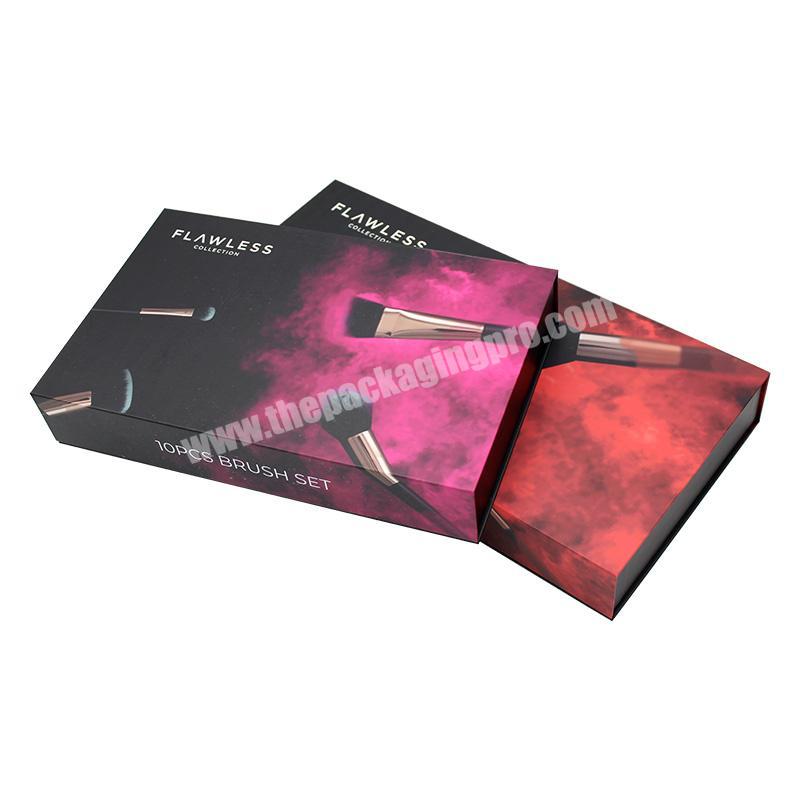 Luxury Folding Cardboard Paper Box Book Shape Cosmetic Packaging Gift Box with Magnetic Cover