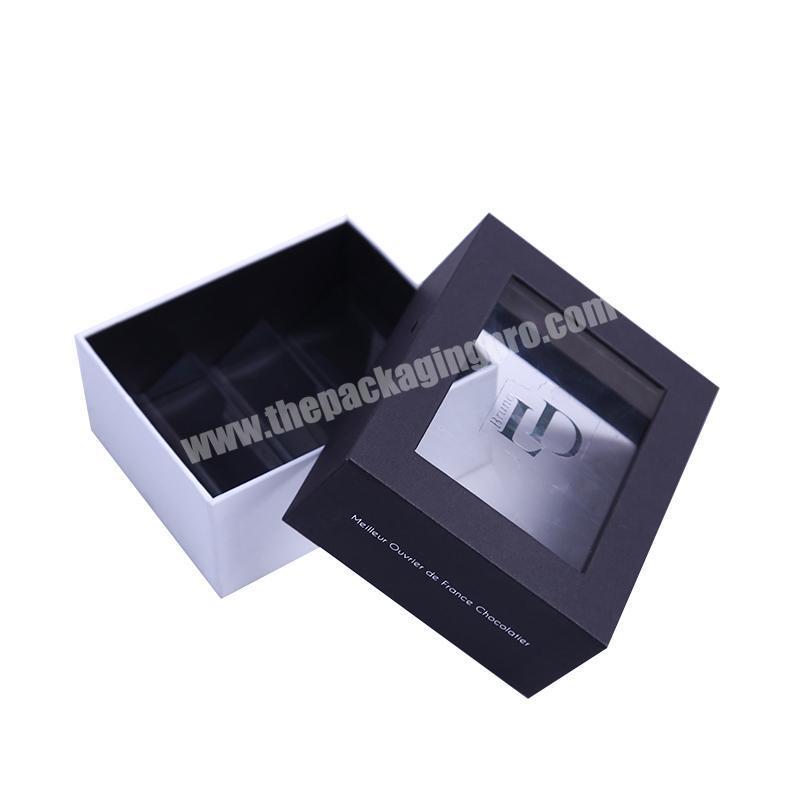 Luxury Gift Box Small Cardboard Box For Chocolates With PVC Window For Sale