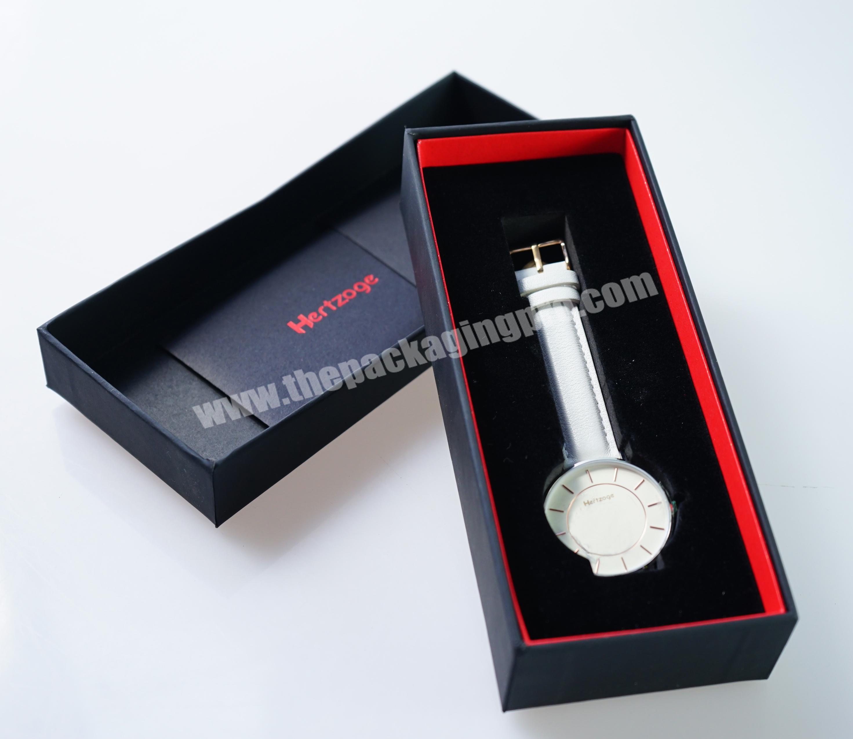 Luxury High Class PU Leather Custom Watch Gift Packaging Box For Single Men or Women Watch