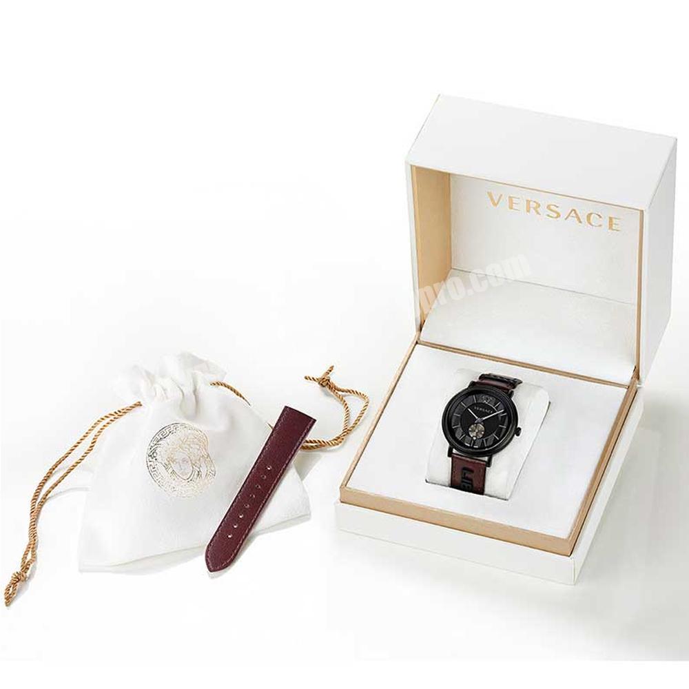 Luxury High Quality Custom Logo Cardboard Paper Gift Packaging Single Watch Box With Foam Insert Ladies Watch Set Box Watch Box