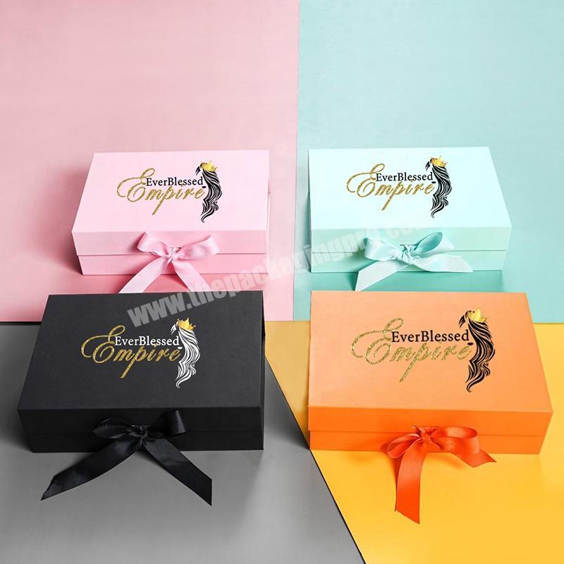 Luxury Magnetic Closure Gift Dimensions Custom Hair Extension Box Weave Packaging Paperboard Recyclable UV Coating Varnishing