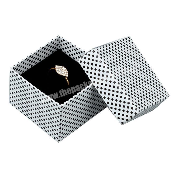 Luxury Ring Necklace Packaging Two Piece Square Paper Jewelry Box Custom LOGO with Insert