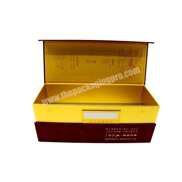 Luxury Single Wine Bottle Packaging Custom Magnetic Lid Gift Cardboard Wine Box With EPE Insert