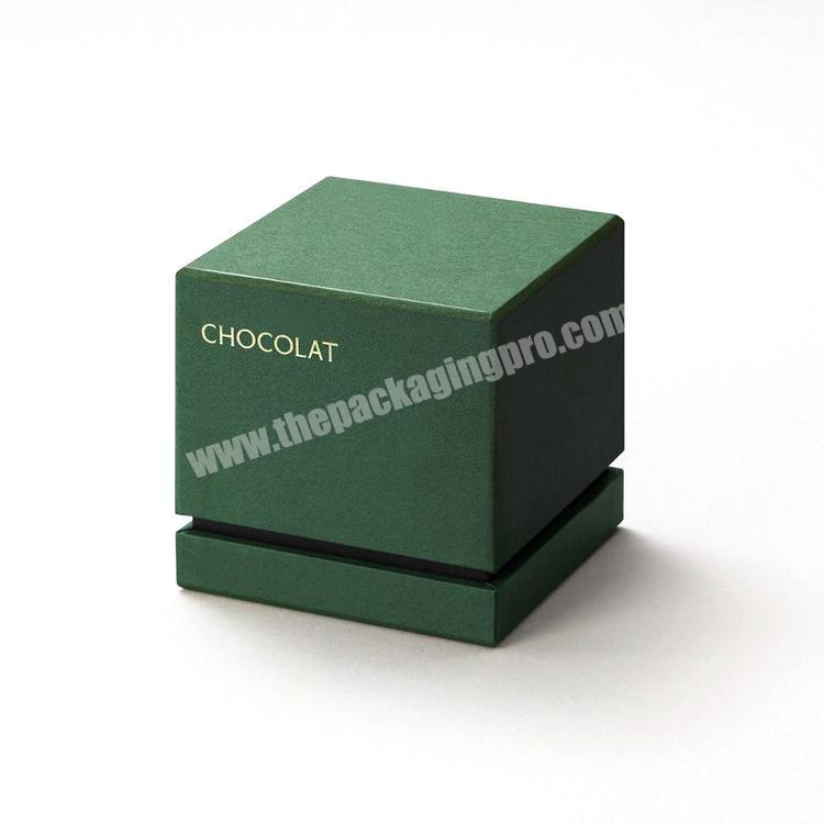 Luxury Truffle 100 % Recycled Chocolate Packaging Box Rigid Cardboard Custom Dessert Box Packaging With Gold Logo