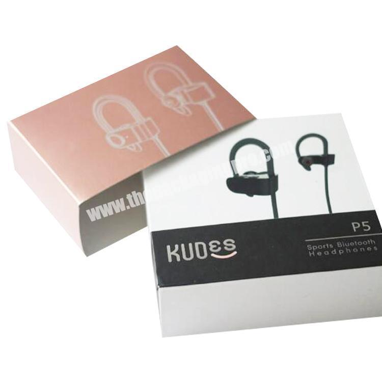 Luxury Wireless Headphone Rigid Cardboard Paper Earphone Package Box Custom