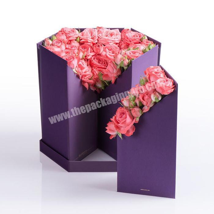 Luxury custom i love you rose valentines day gift box flower packaging boxes valentines flower design i love you rose flower box