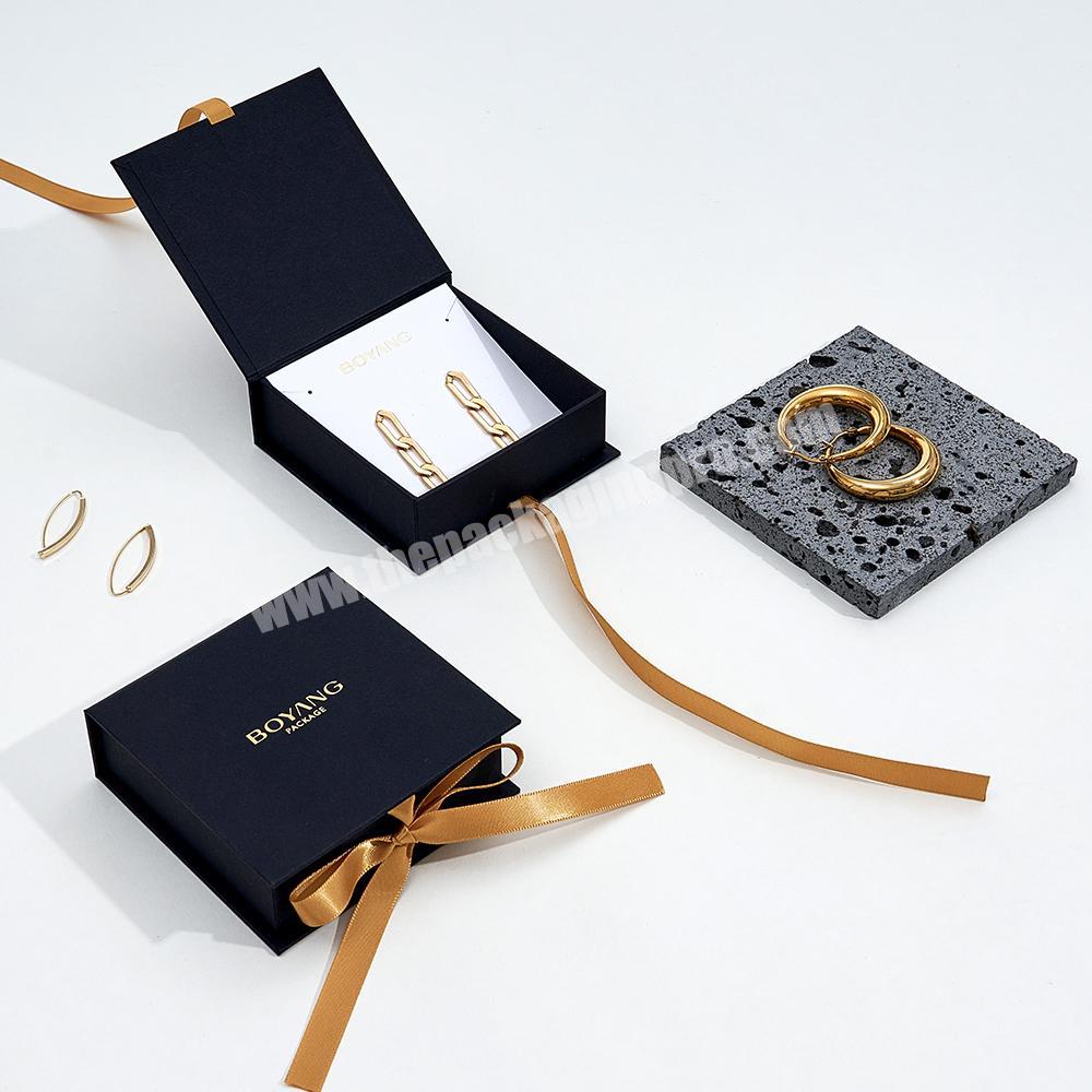 Luxury custom paper cardboard jewelry gift boxes packaging with logo