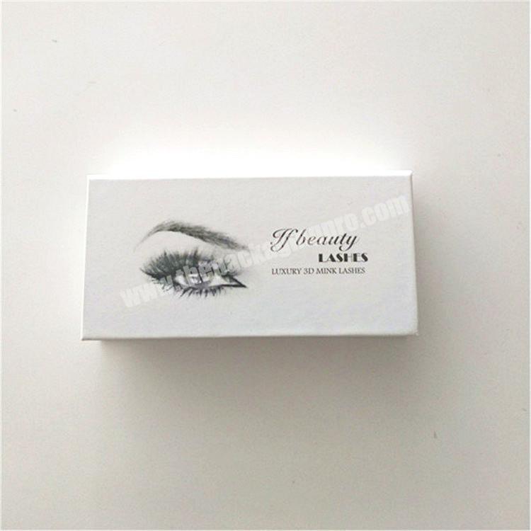 Luxury custom printed empty eyelash packaging box with magnetic