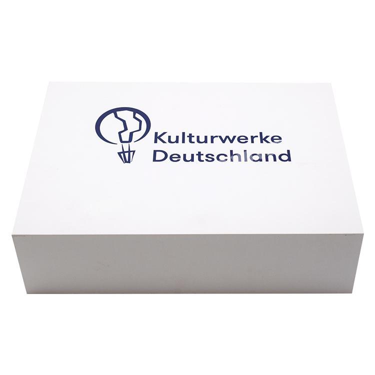 Luxury eco friendly custom book shape hard flip top white folding paper box magnetic gift box manufacturer
