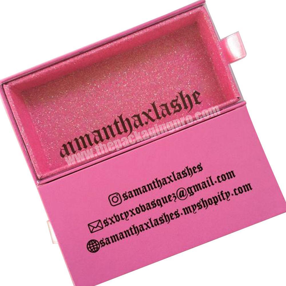 Luxury eyelash boxes custom logo packaging women pink angelic eyelash packaging box eyelash packaging box private label custom