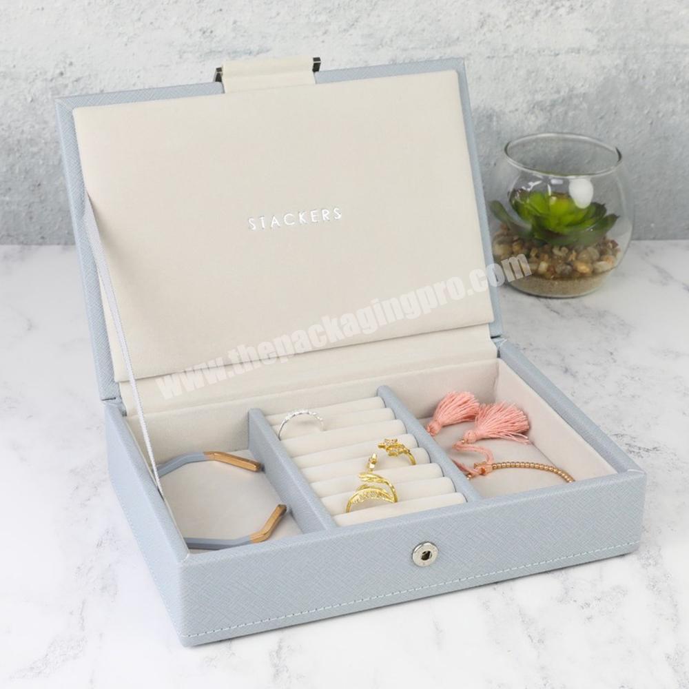 Luxury jewellery box white velvet drawer musical jewellery box wholesale with logo timepieces packaging boxes jewelry