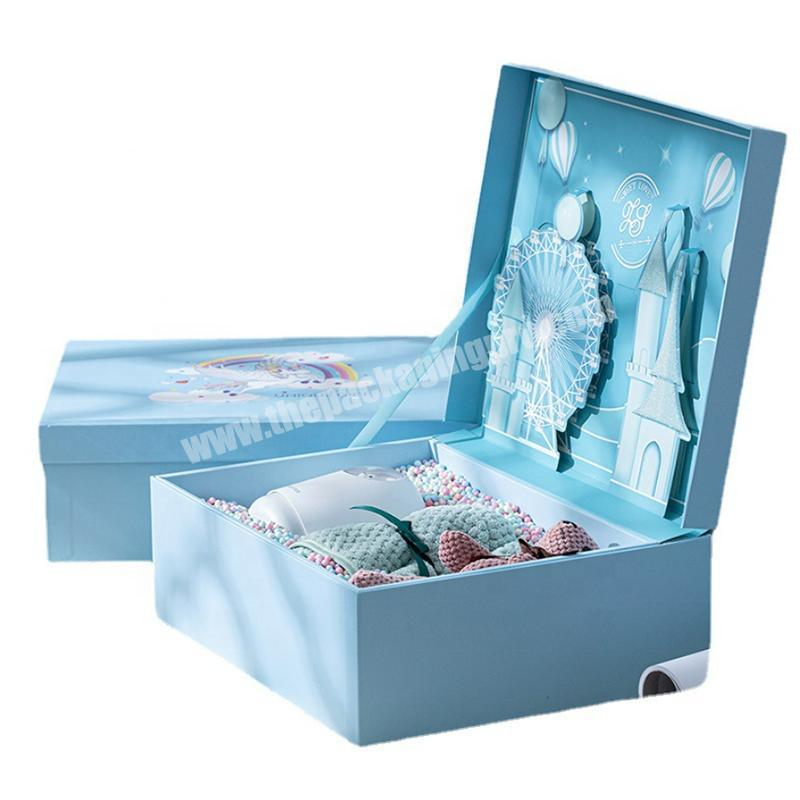 Luxury three-dimensional nicorn birthday gift box for girlfriend water cup flip box