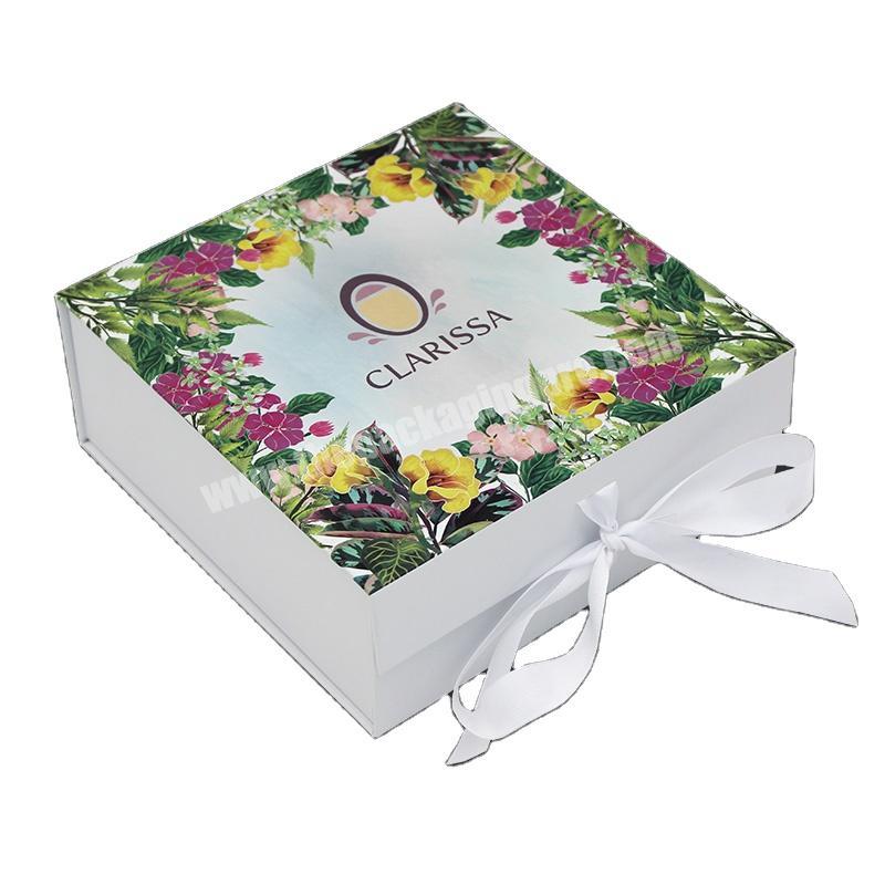 Magnet Folding Box with Ribbon Luxury Gift Box Gift Packaging Box Customized