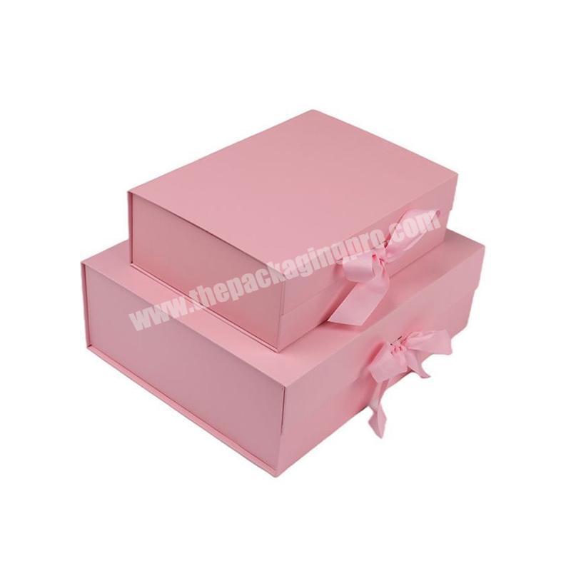 Magnet folding boxes with ribbons luxury gift boxes for gift packaging with ribbon packaging boxes for clothes