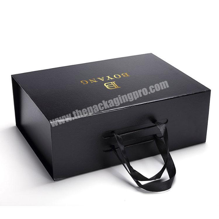 Magnetic Custom Logo Luxury Foldable Gift Shoe Boxes Packaging With Handle