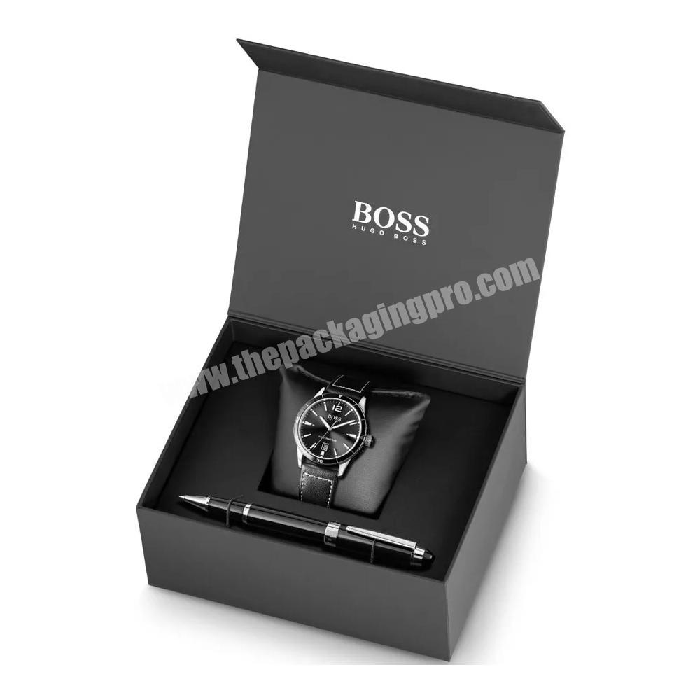 Magnetic gift packaging custom logo watch strap packaging box luxury best watch strap box packaging high end magnetic watch box