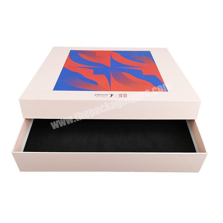 Manufacturer Custom Logo Pink Rigid Hard Case Cardboard Packaging Lid And Base Stylish Paper Gift Box