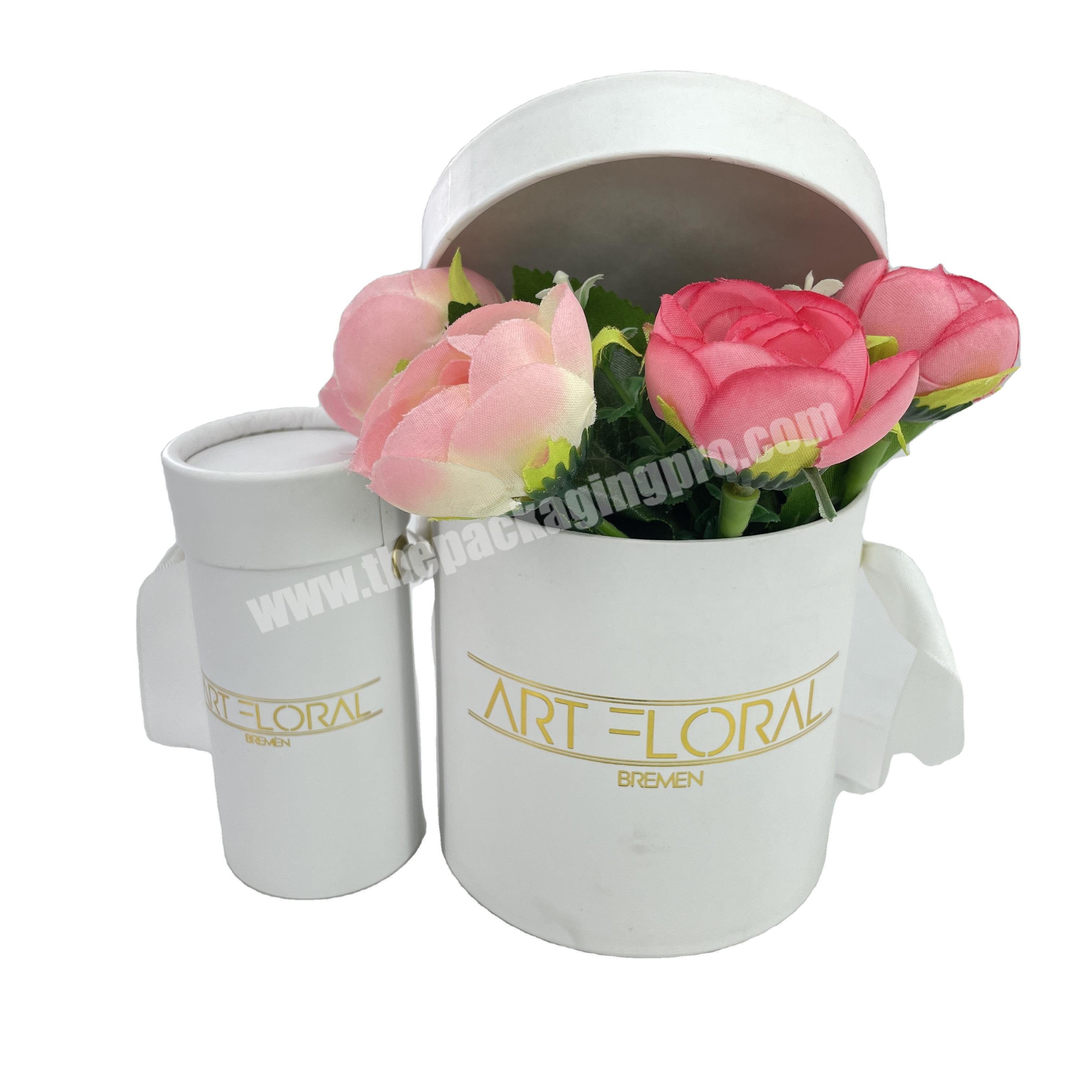 Manufacturer Luxury Cylinder Packaging Cardboard Box Flower Gift Round Paper Tube for Wedding