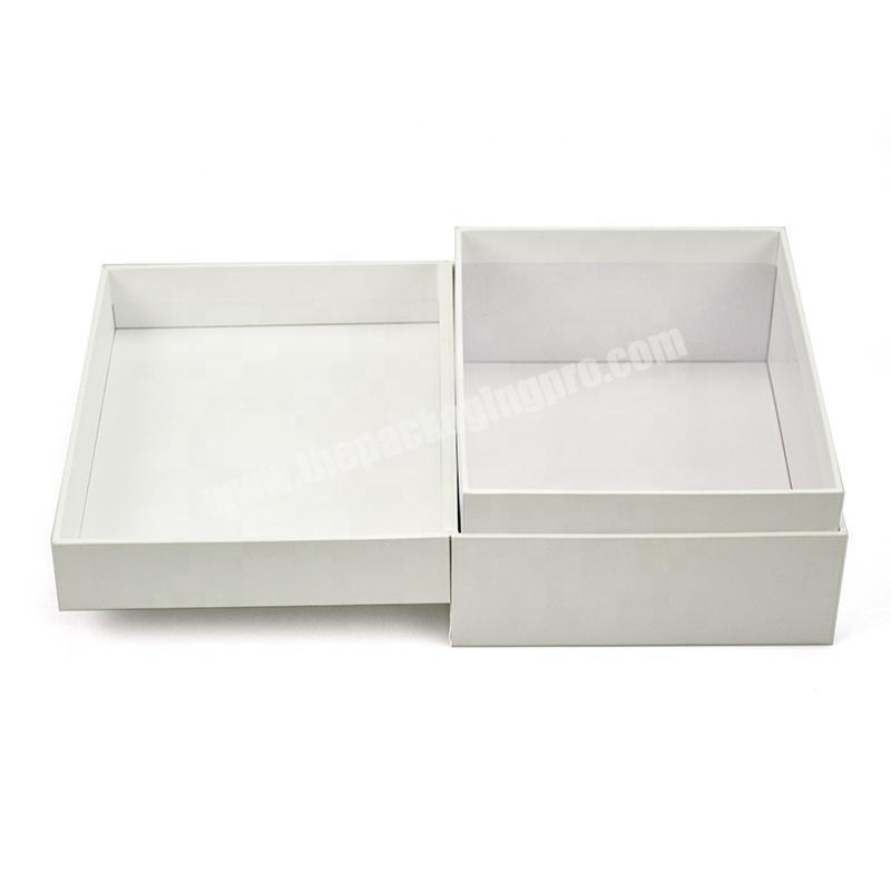 Manufacturer production cotton pads paper packaging design custom pure white paper cosmetic shipping mailer box