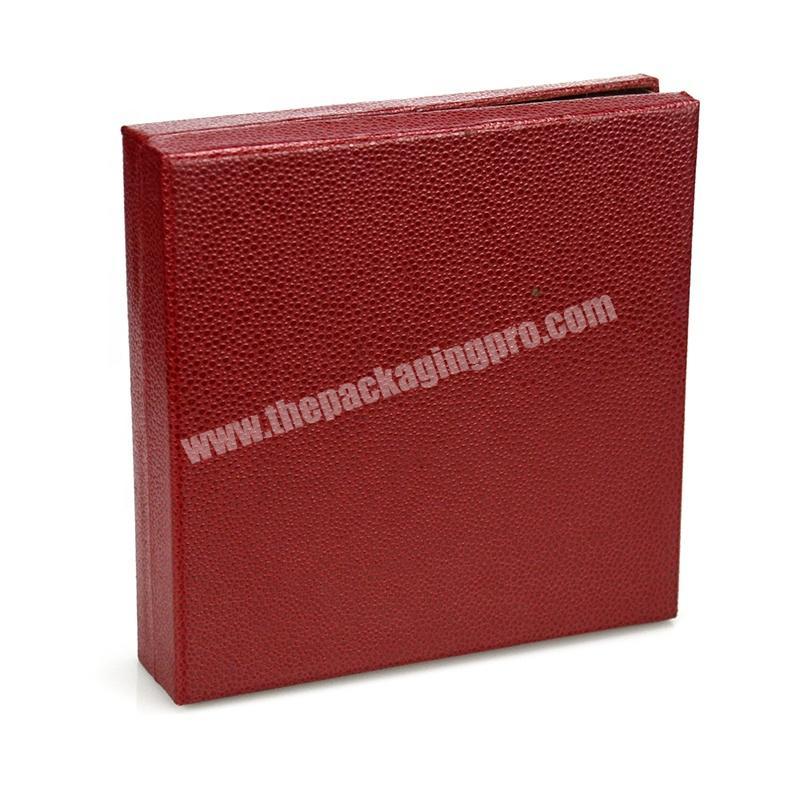 Manufacturer production customized paper packaging products Imitation leather design paper box for chocolates