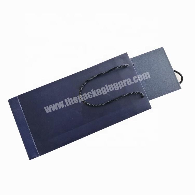 Navy Blue Cardboard Luxury Gift Scarf Packing Box With Paper Bags