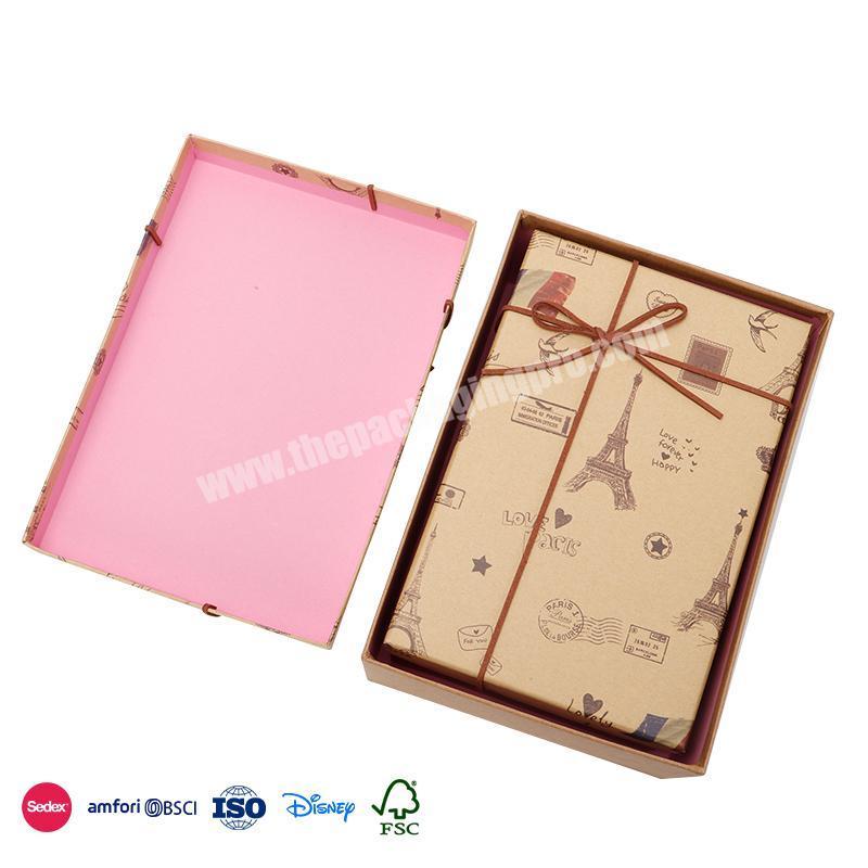 New And Original Integrate Circuit Yellow with small icon embellished heaven and earth cover paper gift box