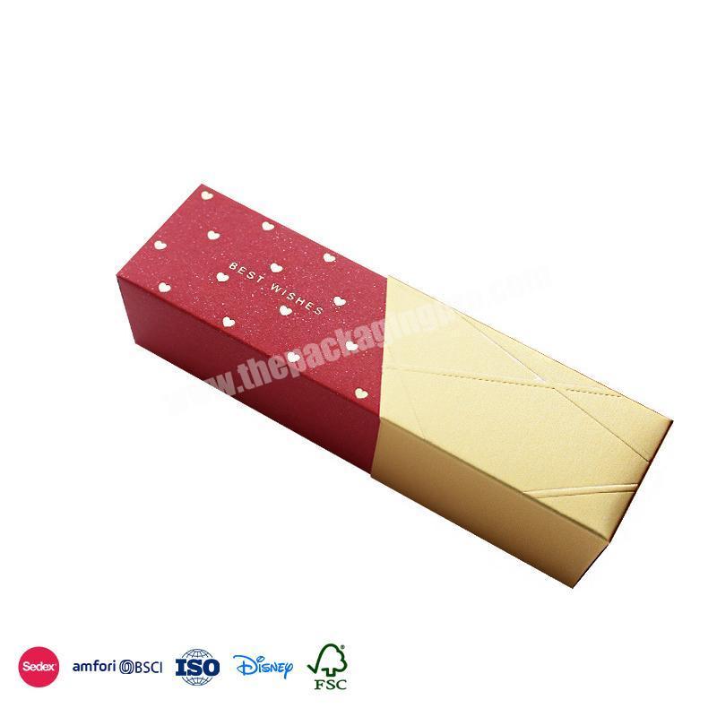 New Authentic Product Long strip gold other colors with irregular line pull-out candy gift boxes wedding
