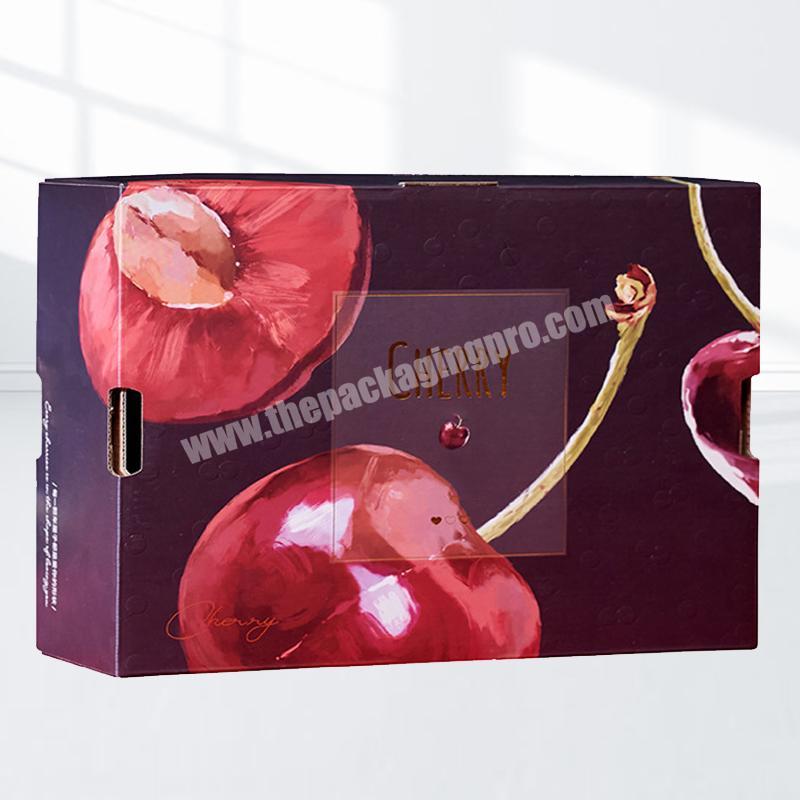 New Authentic Product Red with side cutout handles printed cardboard corrugated box fruit carton pack wholesaler