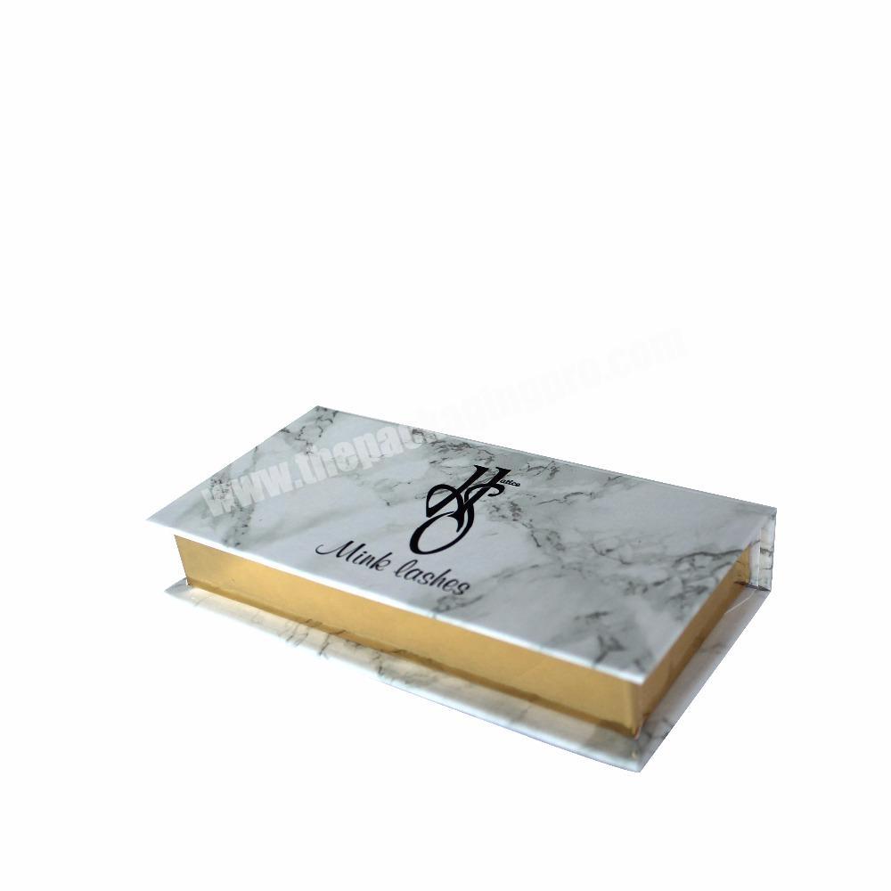 New Design Custom The Metallic Marble False Eyelash packaging box