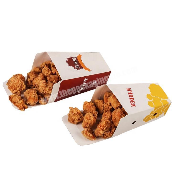 New Design Popcorn Chicken Box Paper Packaging Fried Food Box