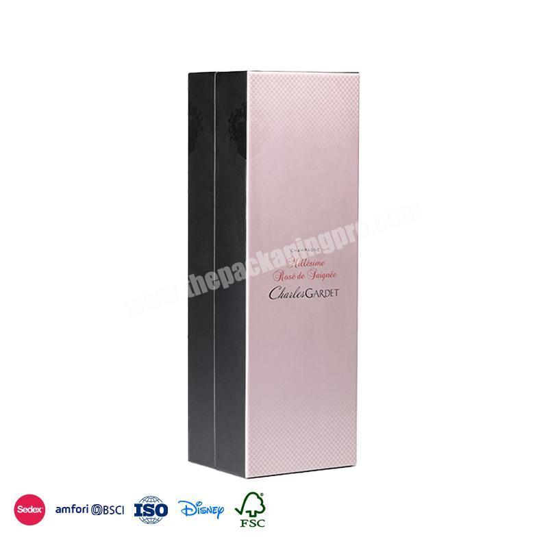 New Hot Selling Products Single bottle with window design delicate appearance paper folding box for wine