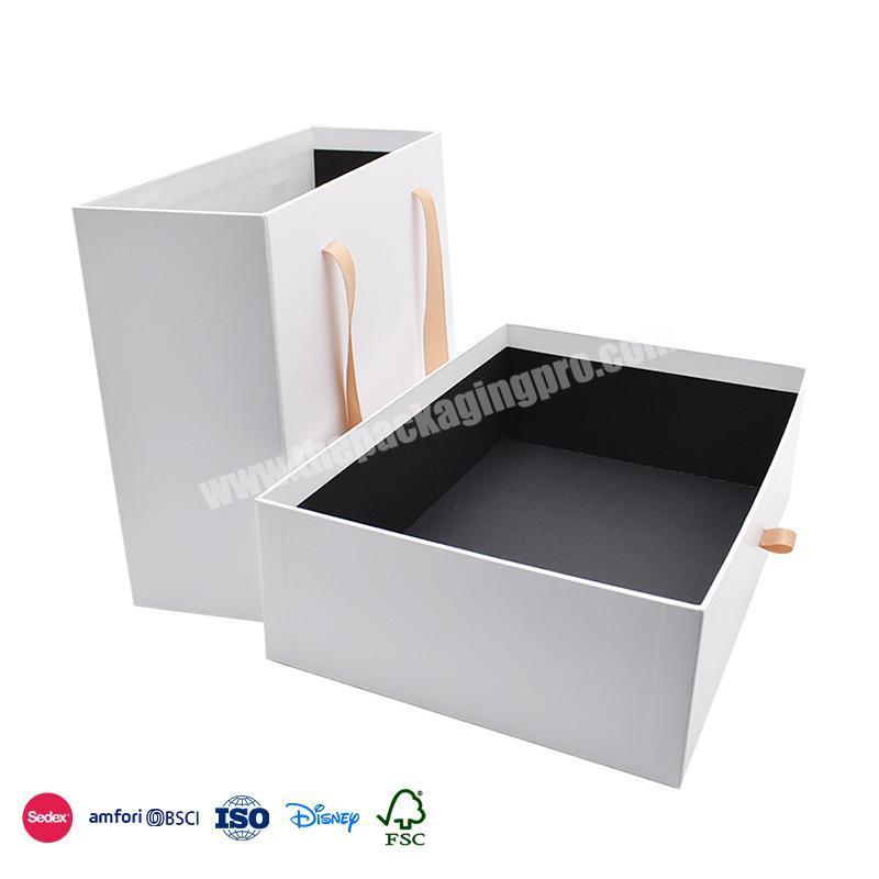 New Hot Selling Products White Tote Bag Style Ribbon High Quality Luxury jewelry necklace drawer box