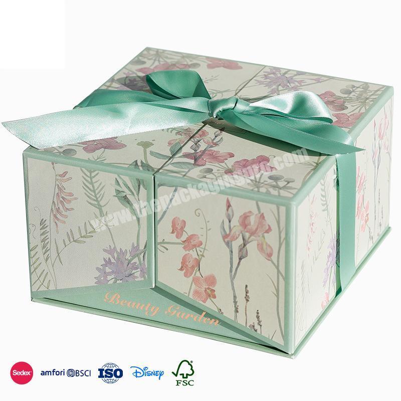 New Style Customizable round or briefcase style fresh design wedding favors bridesmaid paper gift box