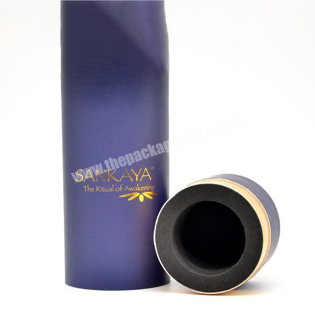 Nice Design round makeup packaging perfume bottle paper box with EVA foam insert