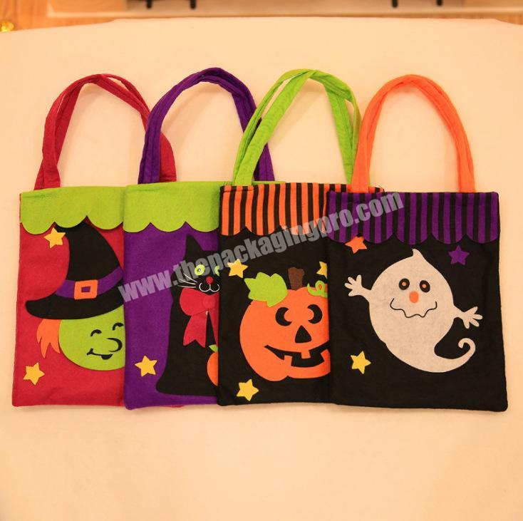 Non-woven Fabrics Pumpkin Bat Ghost Spider Gift Bags Halloween Props Children Toys Candy Bag Halloween Tote Bag