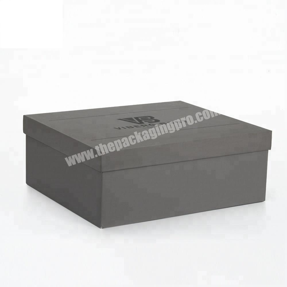 OEM Custom Logo Printed High End Paper Material Men Rigid Cardboard Plain Boots Giant Shoes Packaging Boxes For Sale