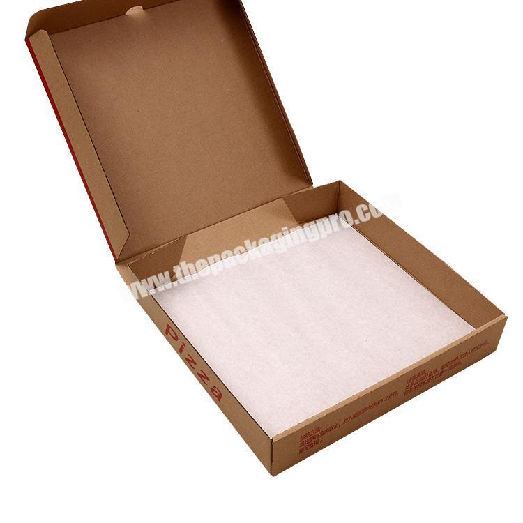 Wholesale Food Take Away Package Printed Corrugated Custom Pizza Boxes with LOGO