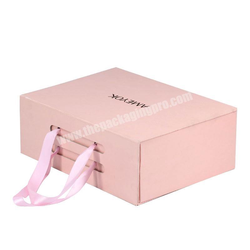 OEM Premium Collapsible Gift Box Flap Paper Cardboard Packaging Luxury Magnetic Closure Shoe Box Foldable