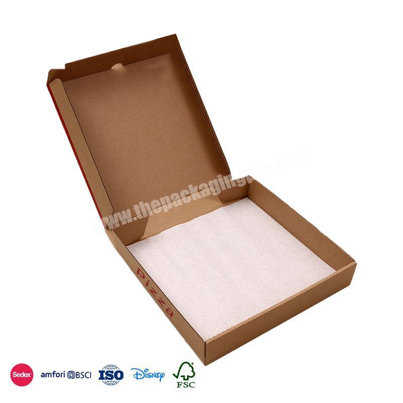Online Shop Hot Selling Degradable healthy material with secure lock custom logo printed paper pizza box